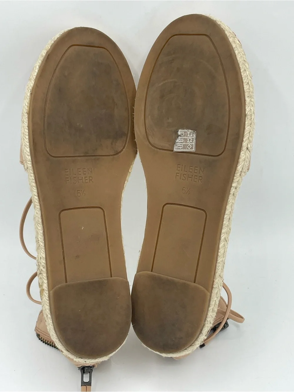 Eileen Fisher Blush Pink Suede Espadrille Slingback Sandals.